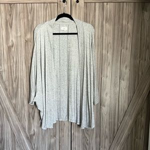 Lou & Grey Women's XL Gray Open Front Cardigan Sweater